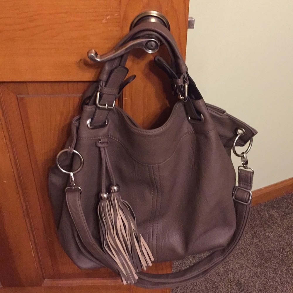 Brown leather purse